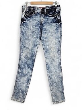 Levi's Women's Denim Blue Acid Wash Retro Skinny Jeans Stretch Size 27